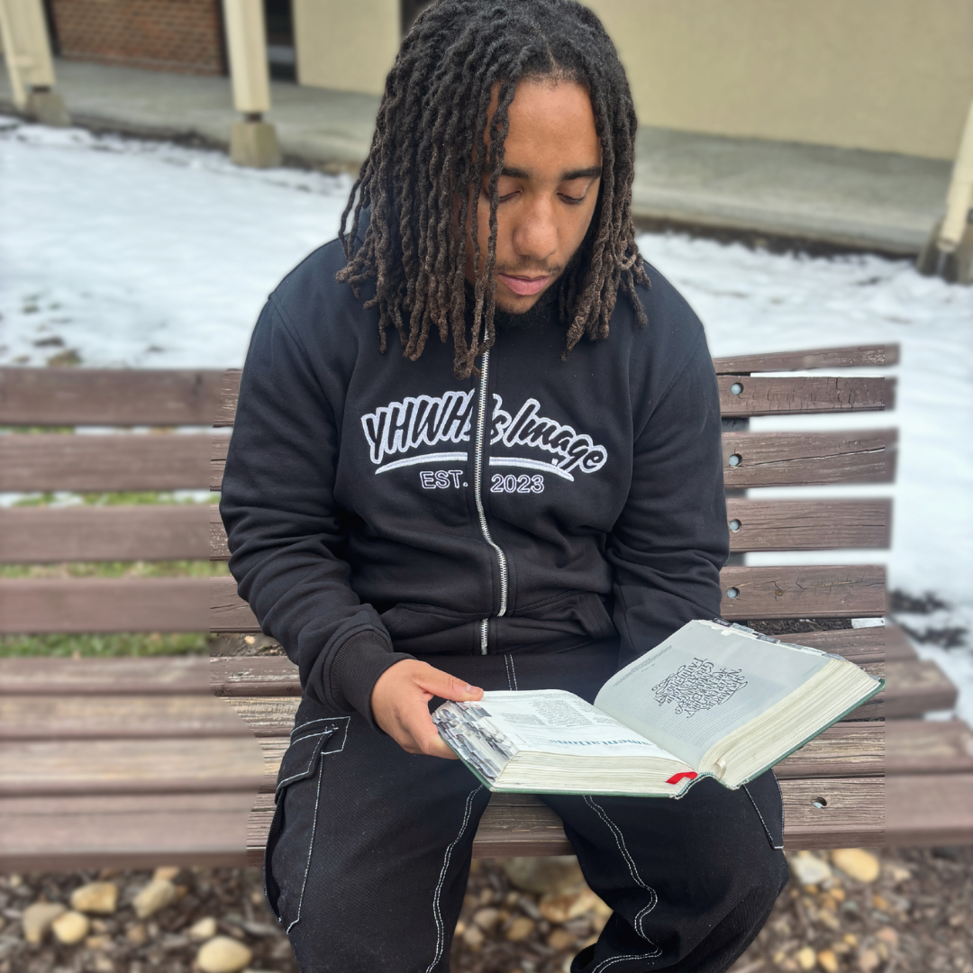 YHWH's Image Zip up (Black)