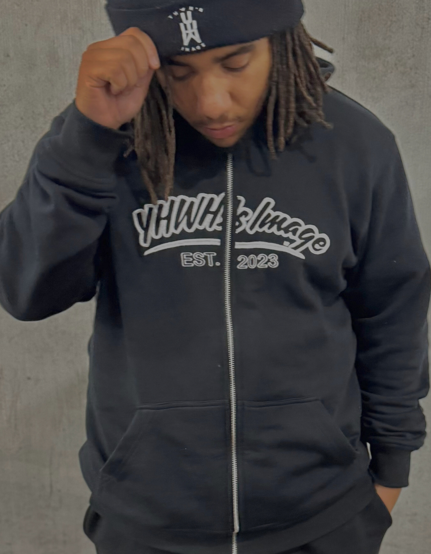 YHWH's Image Zip up Black