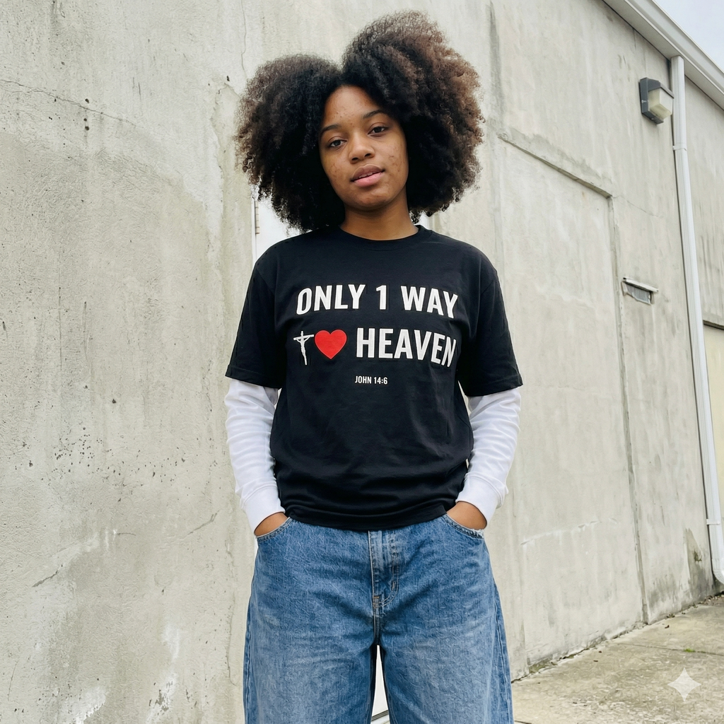 "Only 1 Way to Heaven" Double Layer Tee
