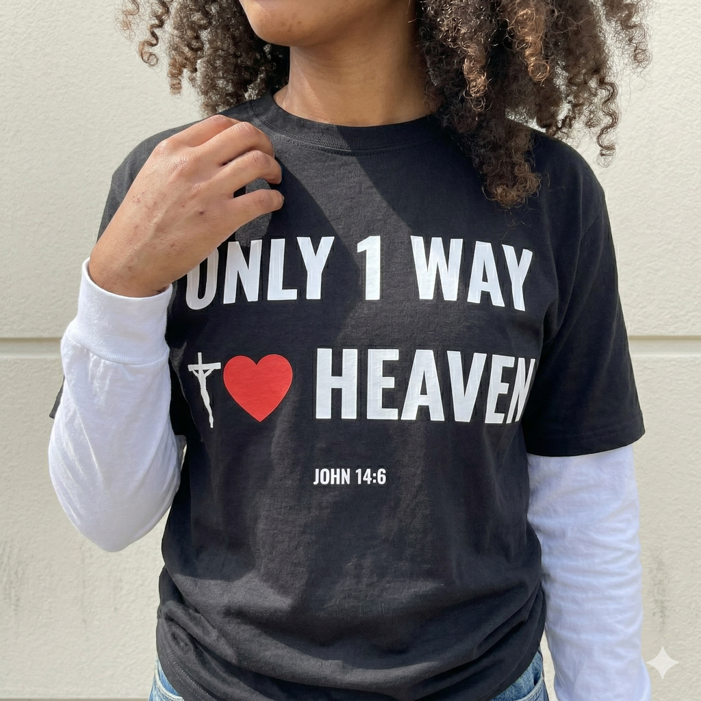 "Only 1 Way to Heaven" Double Layer Tee