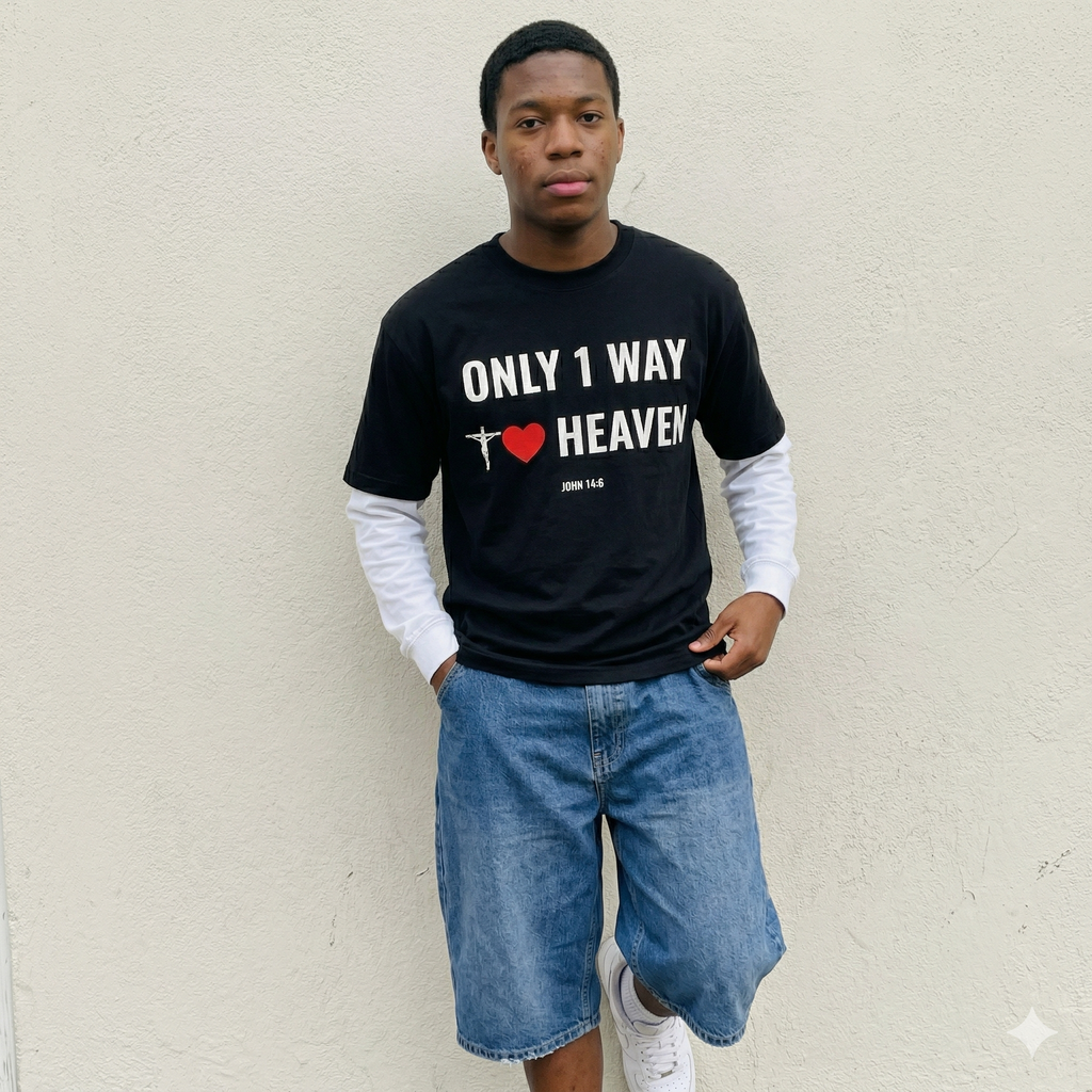 "Only 1 Way to Heaven" Double Layer Tee