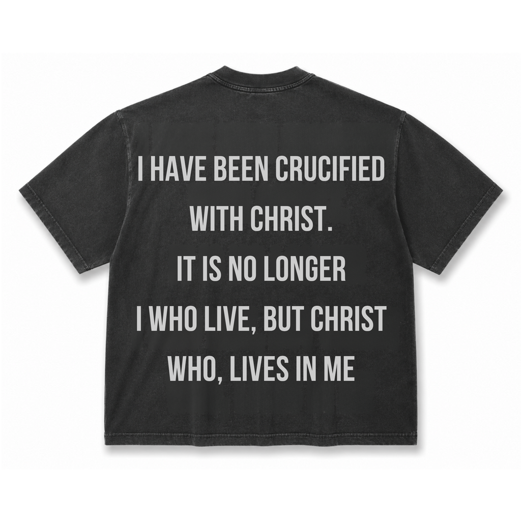 "Living For Jesus" Faded Oversized T Shirt