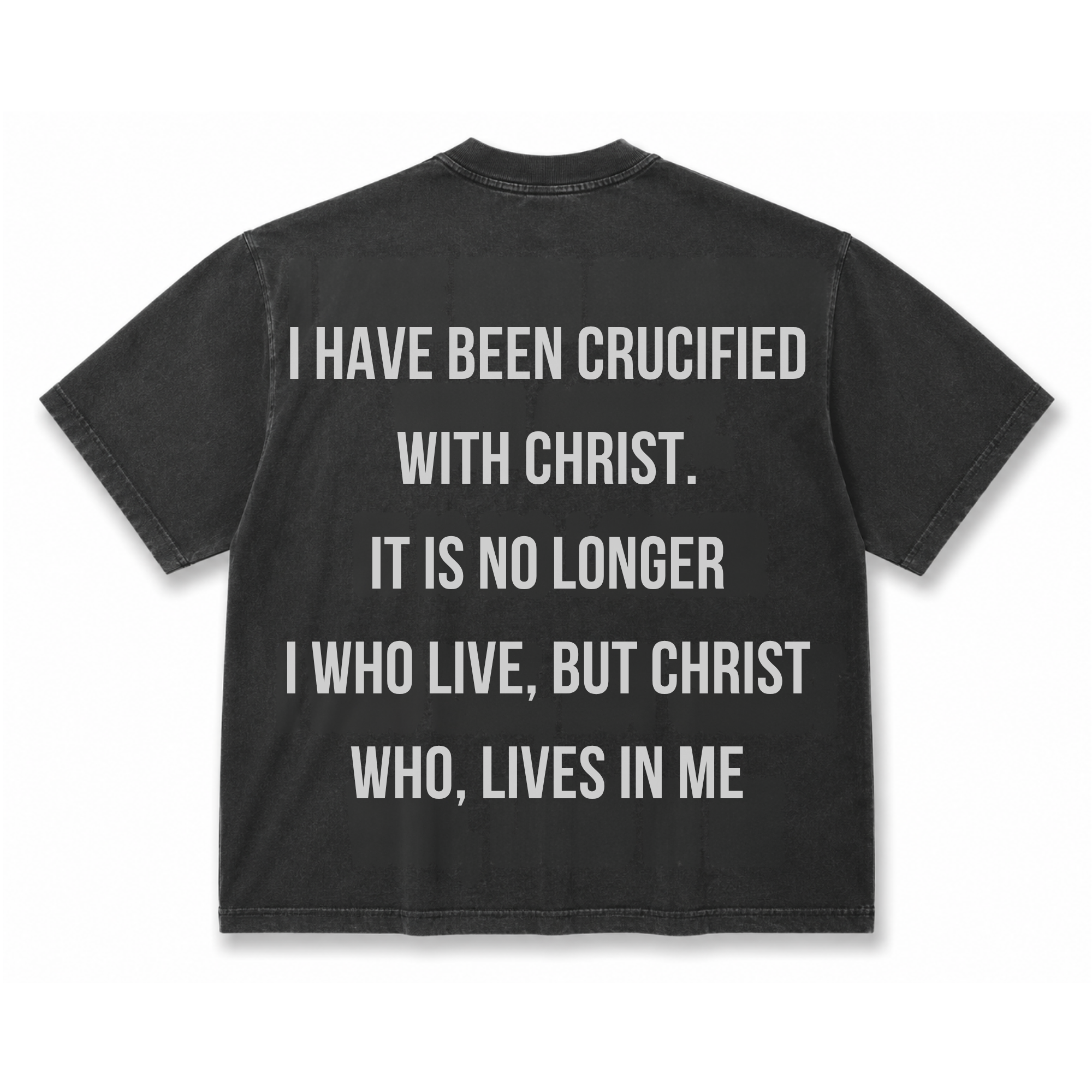 "Living For Jesus" Faded Oversized T Shirt