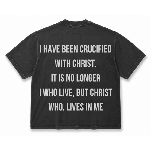 "Living For Jesus" Faded Oversized T Shirt
