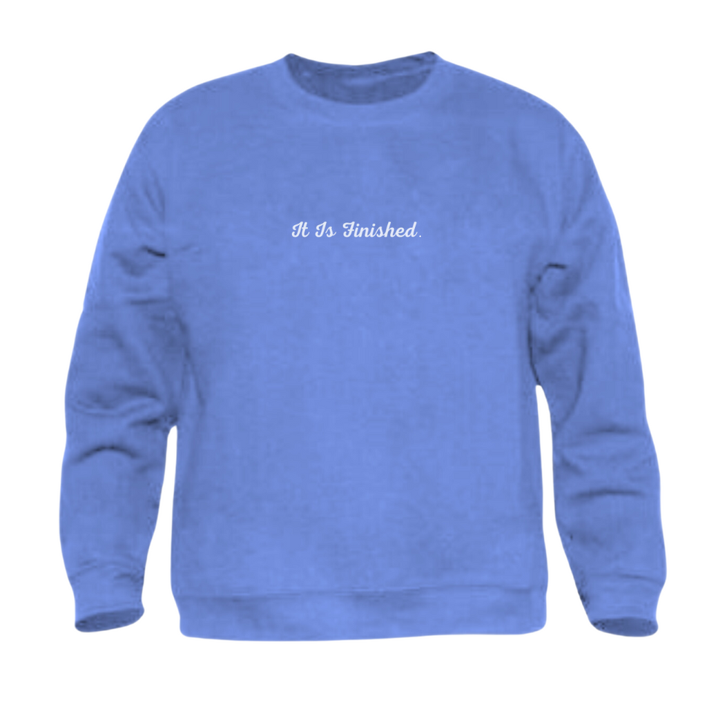 Jesus Always Wins Crewneck Sweatshirt (Blue)