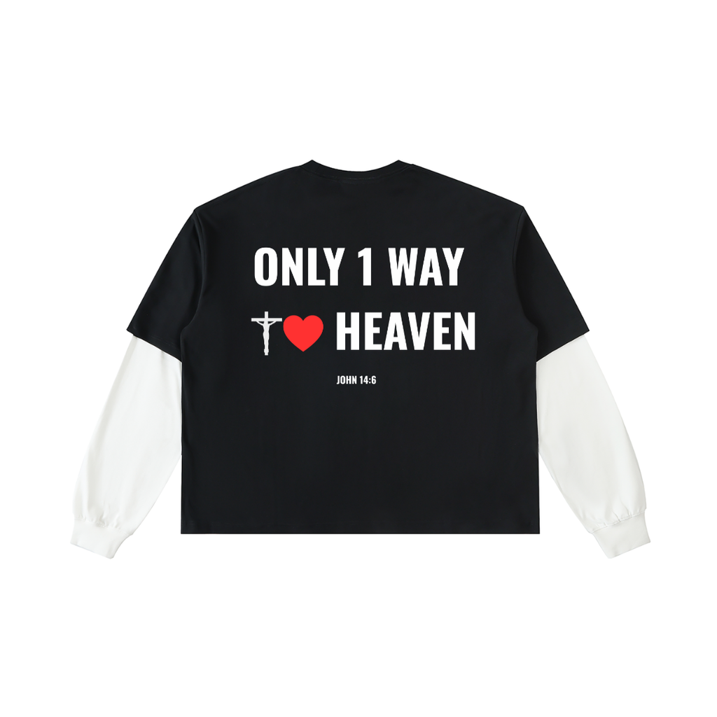 "Only 1 Way to Heaven" Double Layer Tee