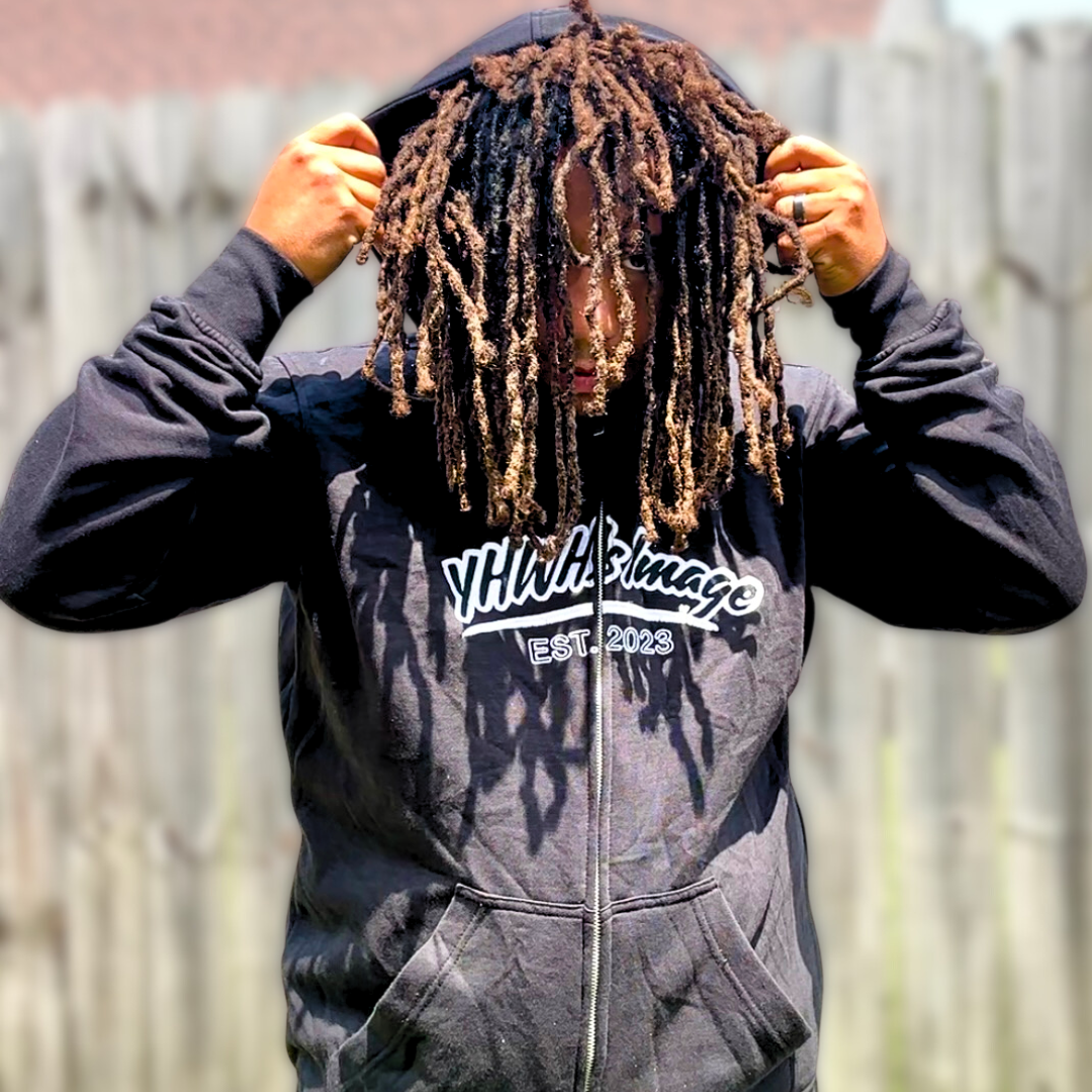 YHWH's Image Zip up (Black)